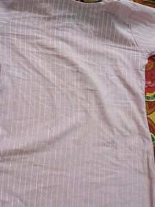 Striped Floral Embroidered Kurti