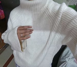 Cream Turtleneck Knit Sweater🩷🫂🌸💕❤️🧡