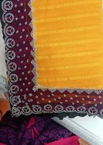 Elegant Saree with Intricate Border
