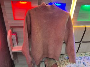 Pink Fuzzy Knit Sweater