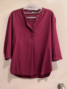 Maroon Top - Casual Blouse