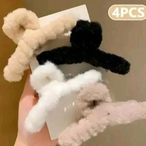 Fluffy Claw Clip Set (4)