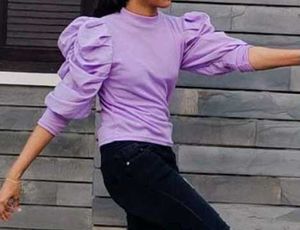 Lavender Puff Sleeve Crop Top 💜