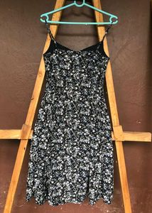 Printed Front Slit Camisole Dress.