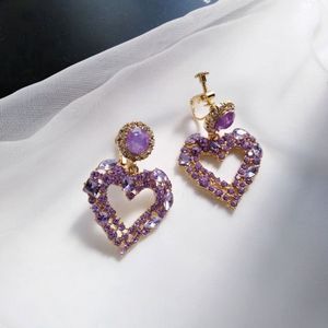 Luxury Gemstone Heart Earrings