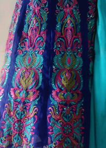 Elegant Blue Anarkali Suit With Dupatta