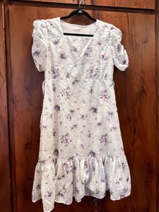 Floral Eyelet Mini Dress