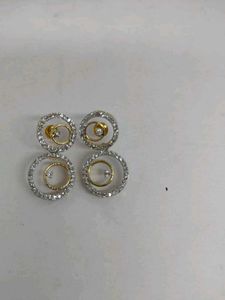 Elegant Circle Necklace &amp; Earring Set