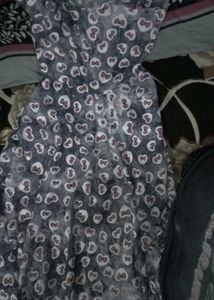 Cute Bow Heart Print Dress