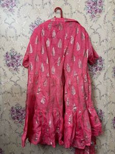 Sharara Pink &amp; Gold Indian Suit