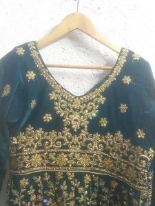 Heavy Velvet Wedding Gown