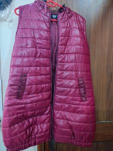 Burgundy Puffer Vest
