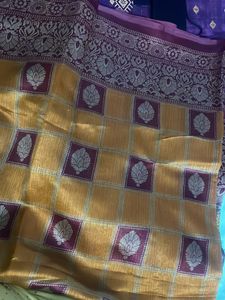 New Saree Yellow Look