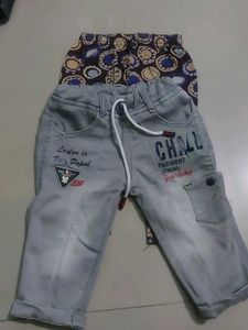 Cute Grey Kids Capri Pants