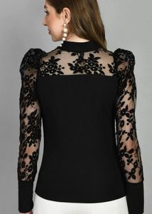 Elegant Black Floral Top