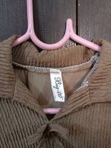 Ribbed Tie Front Top