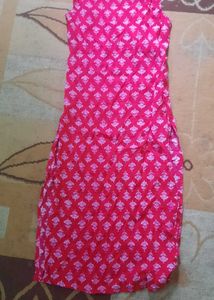 Pink Printed Kurta Size- Small