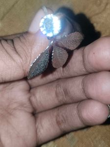 Leaf Drop Earrings with Gem Accents