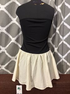 Black &amp; Cream Mini Dress