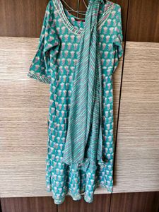 Blue Kurta &amp; Dupatta XXL