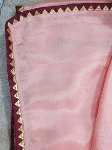 Peach Saree with Sequins