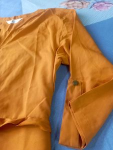 Zima Leto Women Mustard Shirt Dress