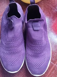 HRX Purple Slip-On Sneakers