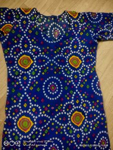 Blue Bandhani Print Kurti