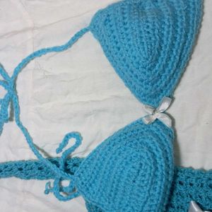 Crochet Bralette And Bag
