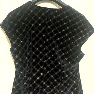Velvet Plaid Top