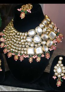 Beautiful Pink Kundan Bridal Set