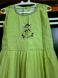 Green frock with overcoat