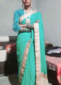 Elegant Green Saree