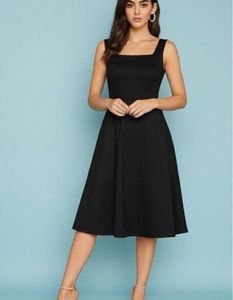 Elegant Black Midi Dress