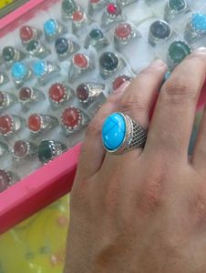 Stylish Blue Stone Boys Ring
