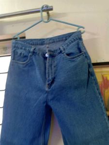Women's Blue Wide-Leg Jeans
