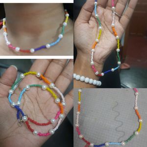 Rainbow Seed Besads Necklace