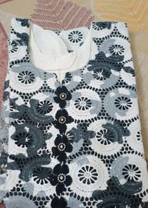 Black And White Net Work Suit