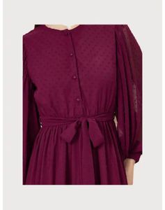 Styli Chic Burgundy Tiered Maxi Dress