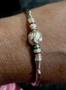 stainless steel coated bracelet with bead