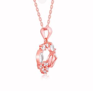 Giva Real Silver Chain+Pendant (Rose Gold)