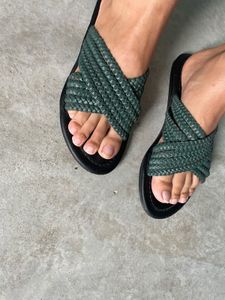 Woven Green Slides
