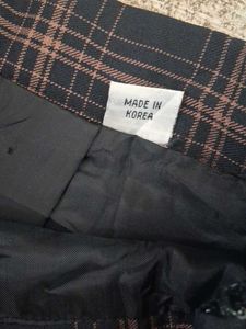 Plaid Pleated Skirt,