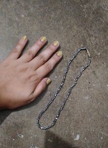 Sparkling Silver Beaded Necklace