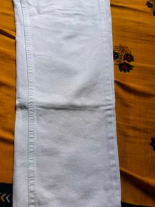 White Denim Straight Leg Jeans
