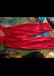 Elegant Pink Embroidered Kurta Set with dupatta