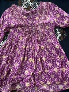 Lavender short kurti