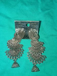Peacock Jhumka Earrings