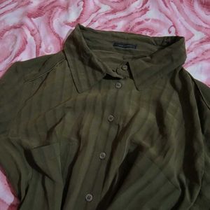 Sheer Olive Shirt