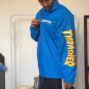 Thrasher Flame Sleeve Coach Jacket